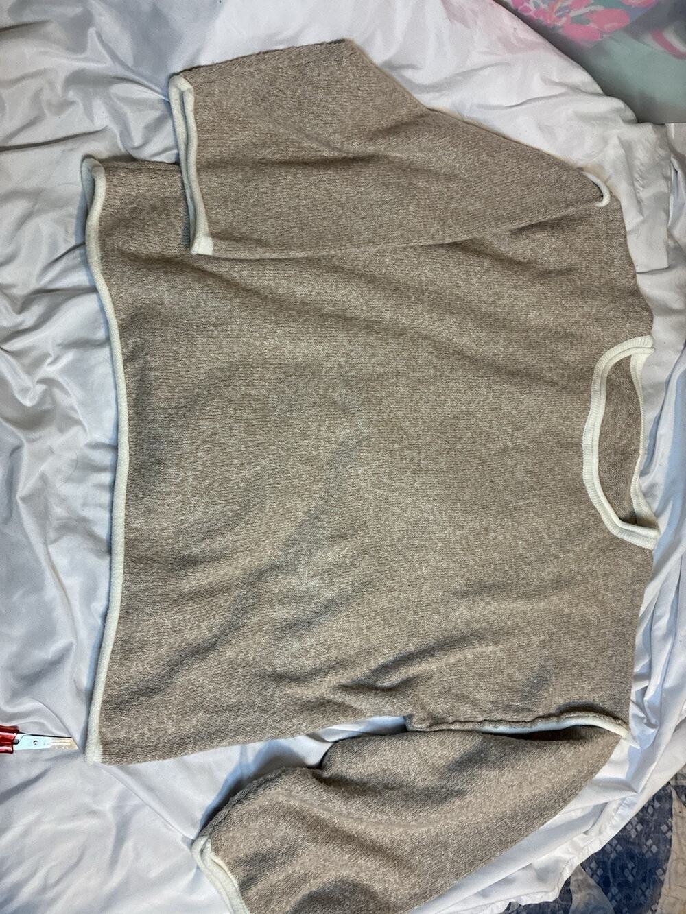 Brown And White Sweater 100% Polyester